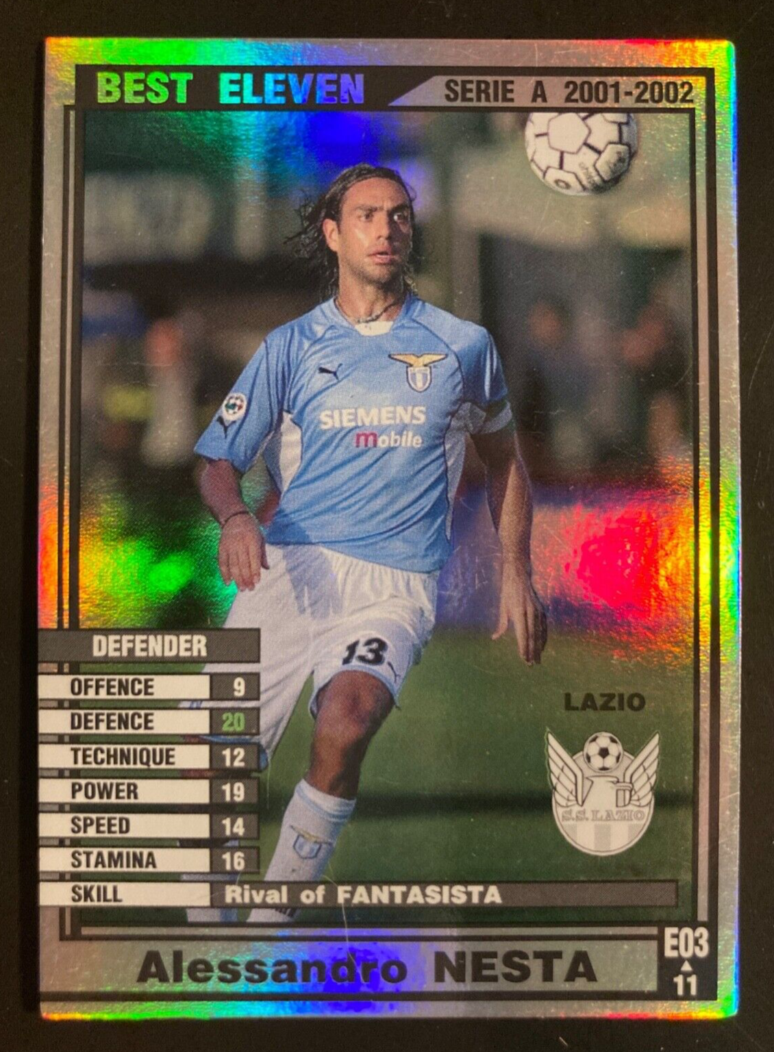 Alessandro NESTA カード Alessandro Nesta hand signed Ac Milan autograph card | eBay
