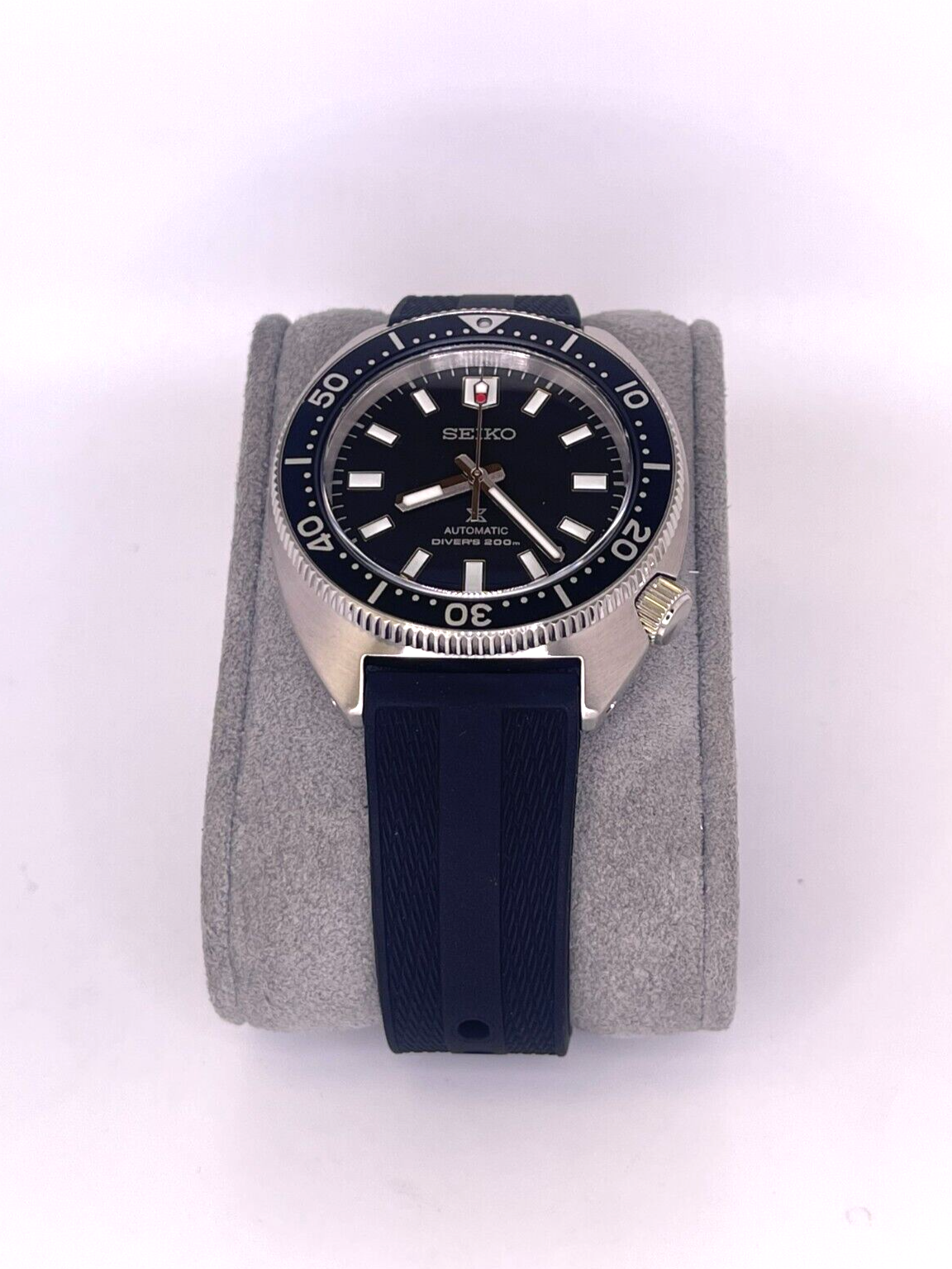 Pre-owned Seiko Luxe Prospex Diver Black Dial And Rubber Spb317 Watch In Box With Tags