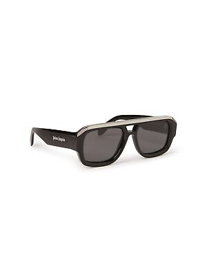 Pre-owned Palm Angels Peri062s24pla0011007 Stockton Black Sunglasses In Gray