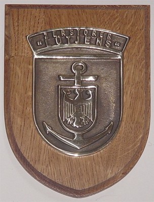 Marine Wappen auf Vollholzplatte Fregatte Bremen