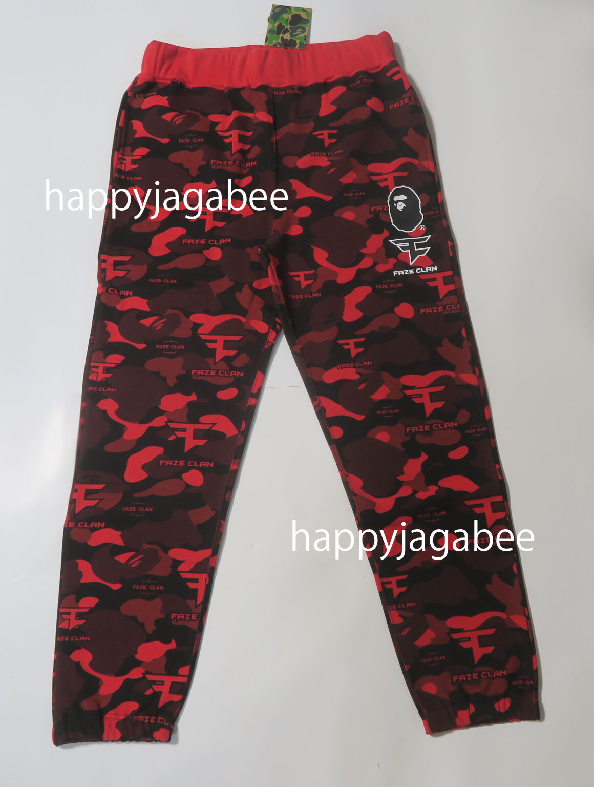 Pre-owned Bape A Bathing Ape Men's  X Faze Clan Sweat Pants In Red