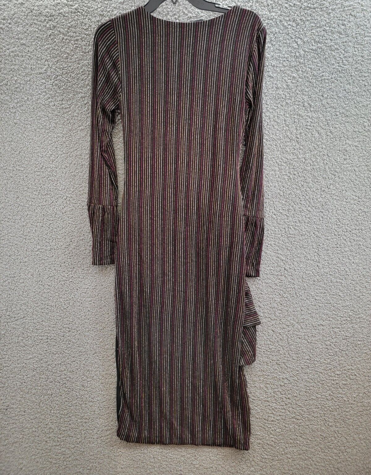 French Connection Paula Keyhole Midi Dress Women's S Blackout Multi Round Neck - Picture 10 of 16