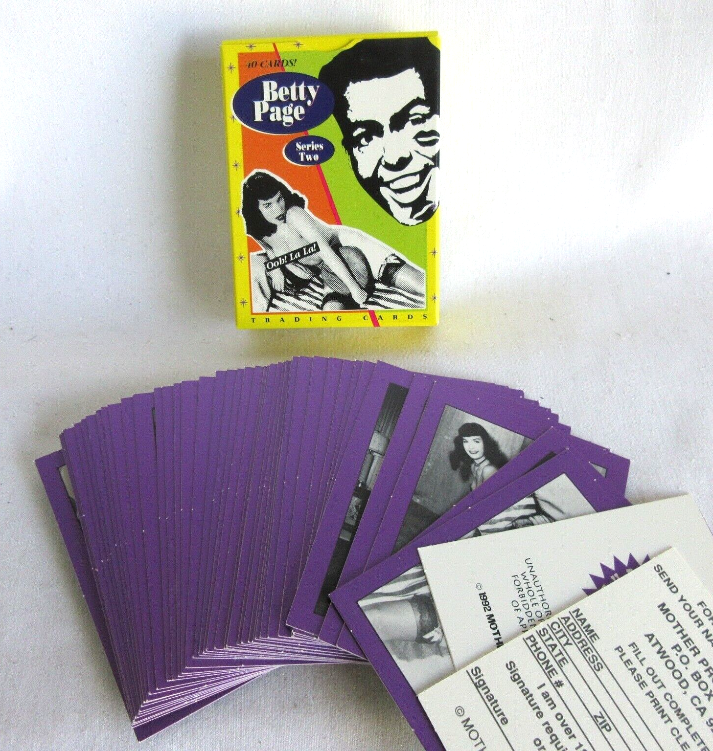 RARE VTG 1991 MOTHER BETTY PAGE TRADING CARD SET 1-50