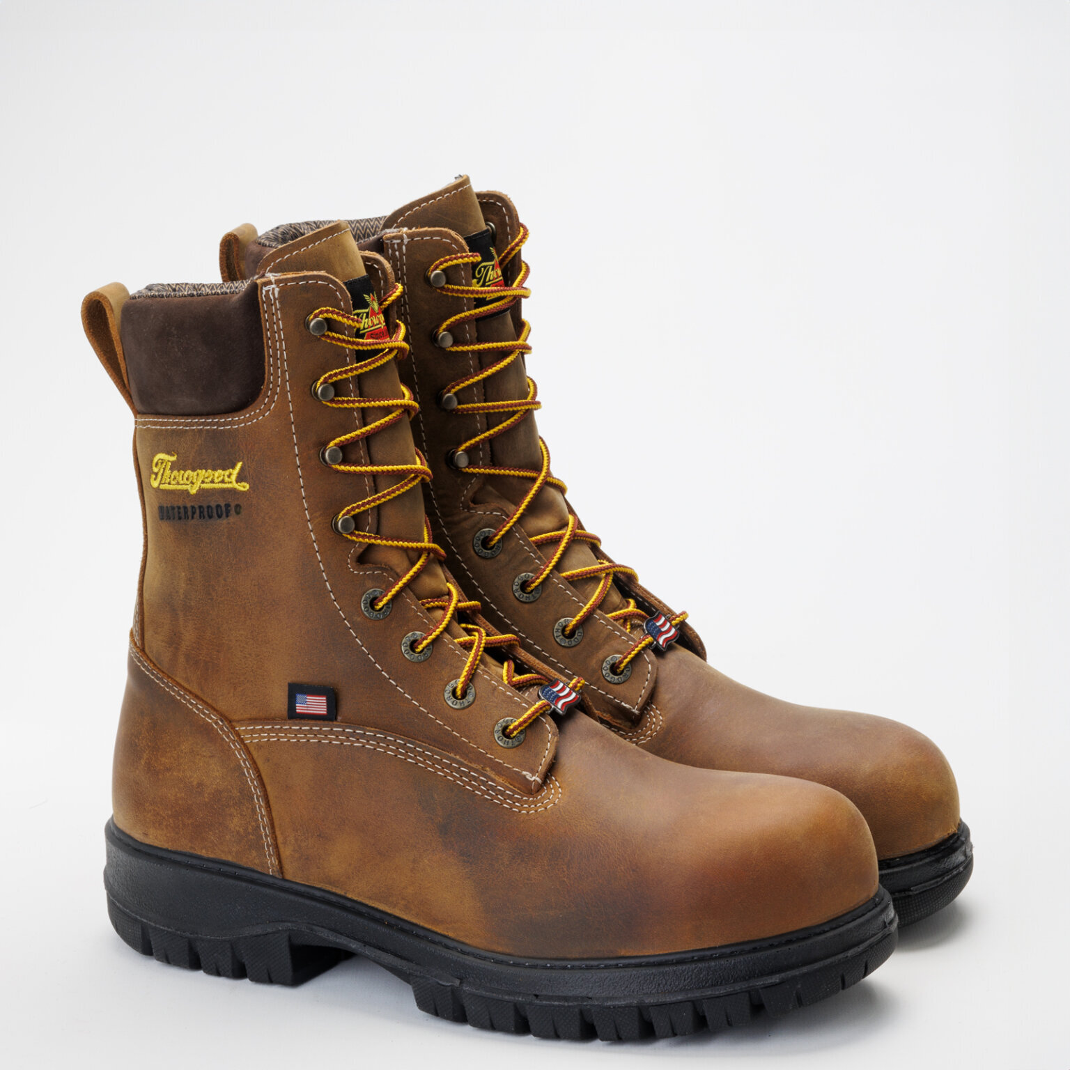 Pre-owned Thorogood Genesis Series 8″ Chestnut Nano Safety Toe Waterproof Boot 804-4249 In Brown