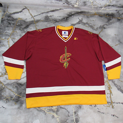 NEW Cleveland Cavaliers Hockey Jersey Men s 5XL 5X Cavs NBA Basketball Starter