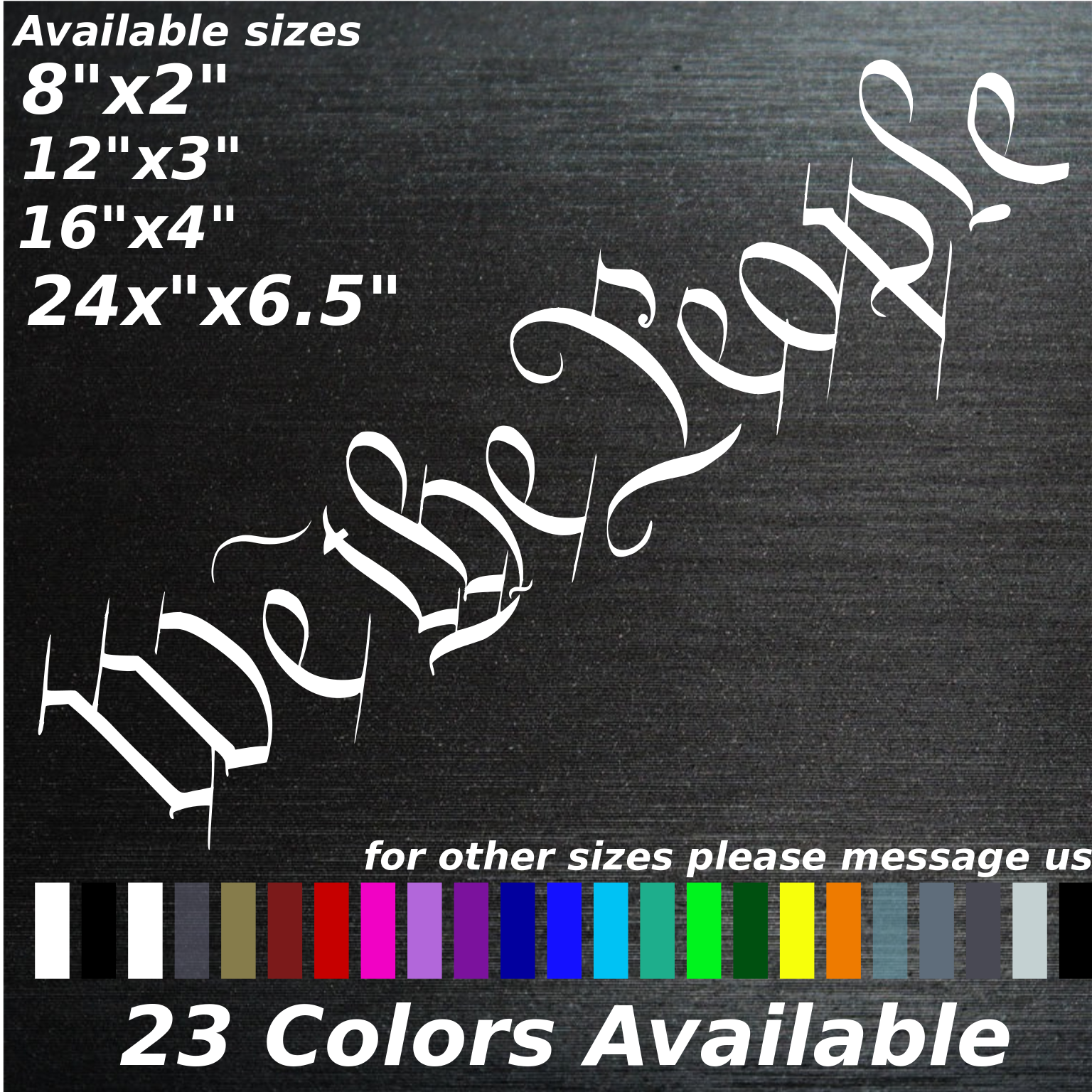 We The People Custom Decal Declaration Of Independence 1776 Freedom Rights New for sale in