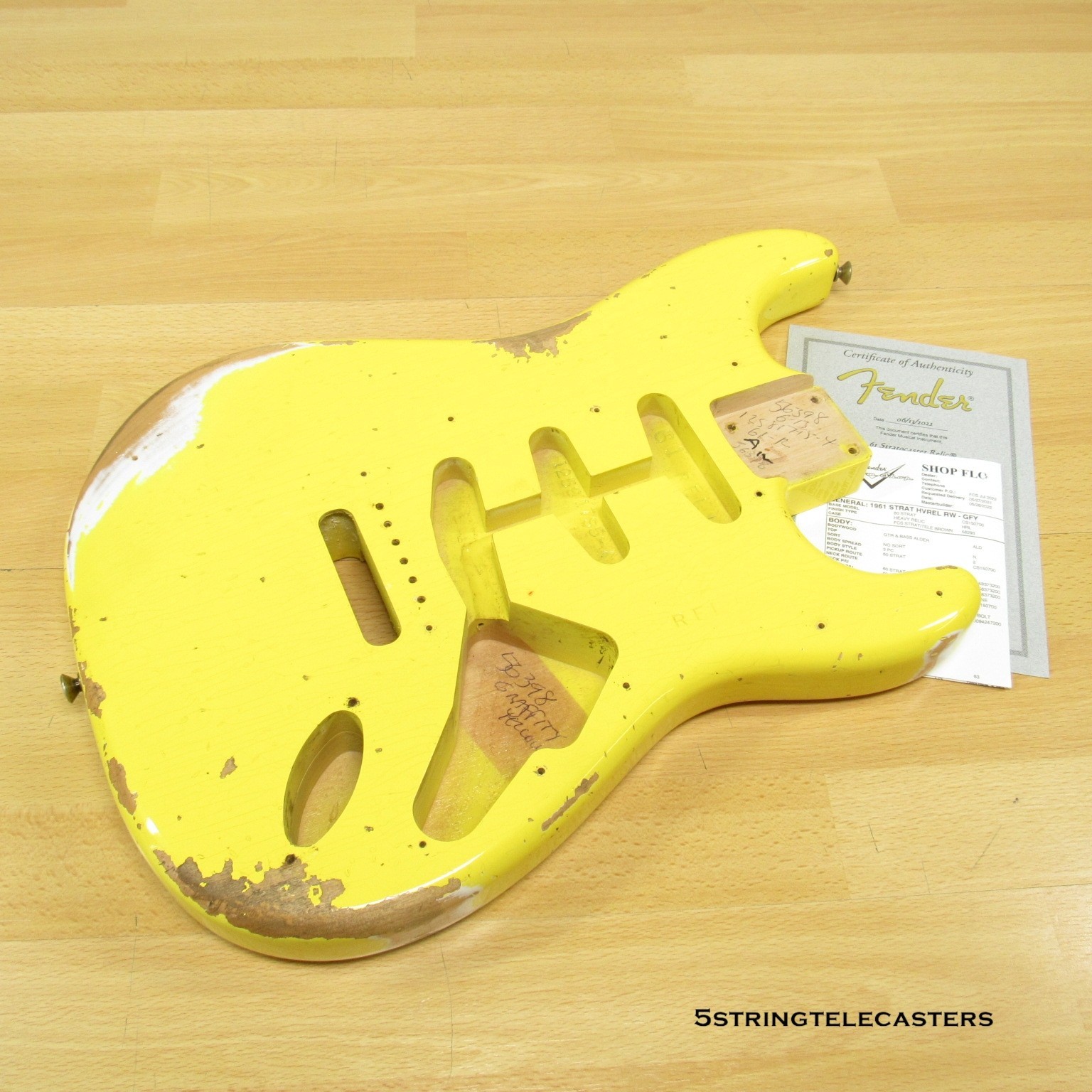 Fender Custom Shop 61 Heavy Relic Stratocaster Body Graffiti