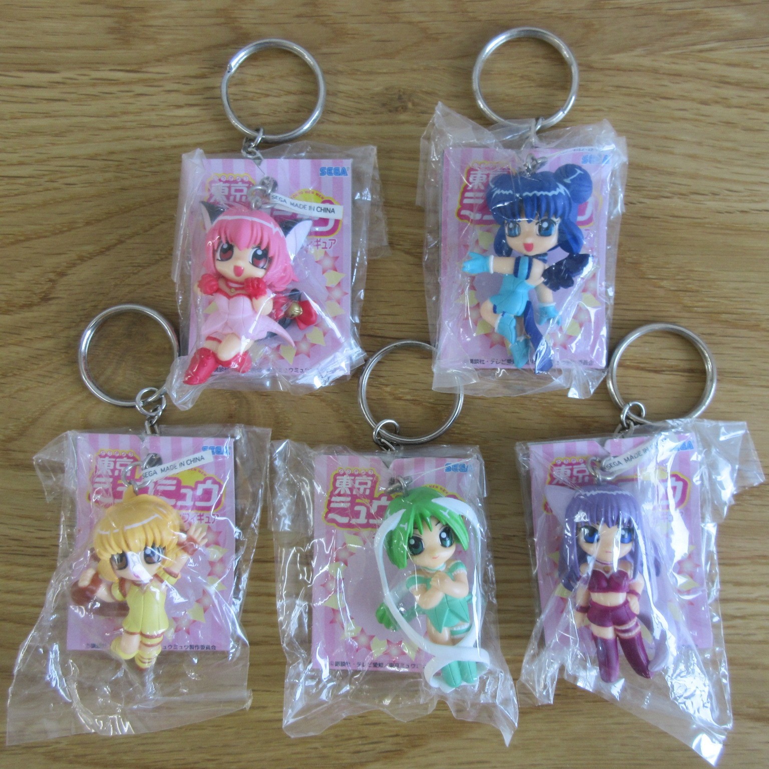 ミキミニ૮₍ ̥⎽ ̫ ⎽ ̥₎ა Tokyo Mew Mew mini Figure Keychain Full Set of 6 SEGA