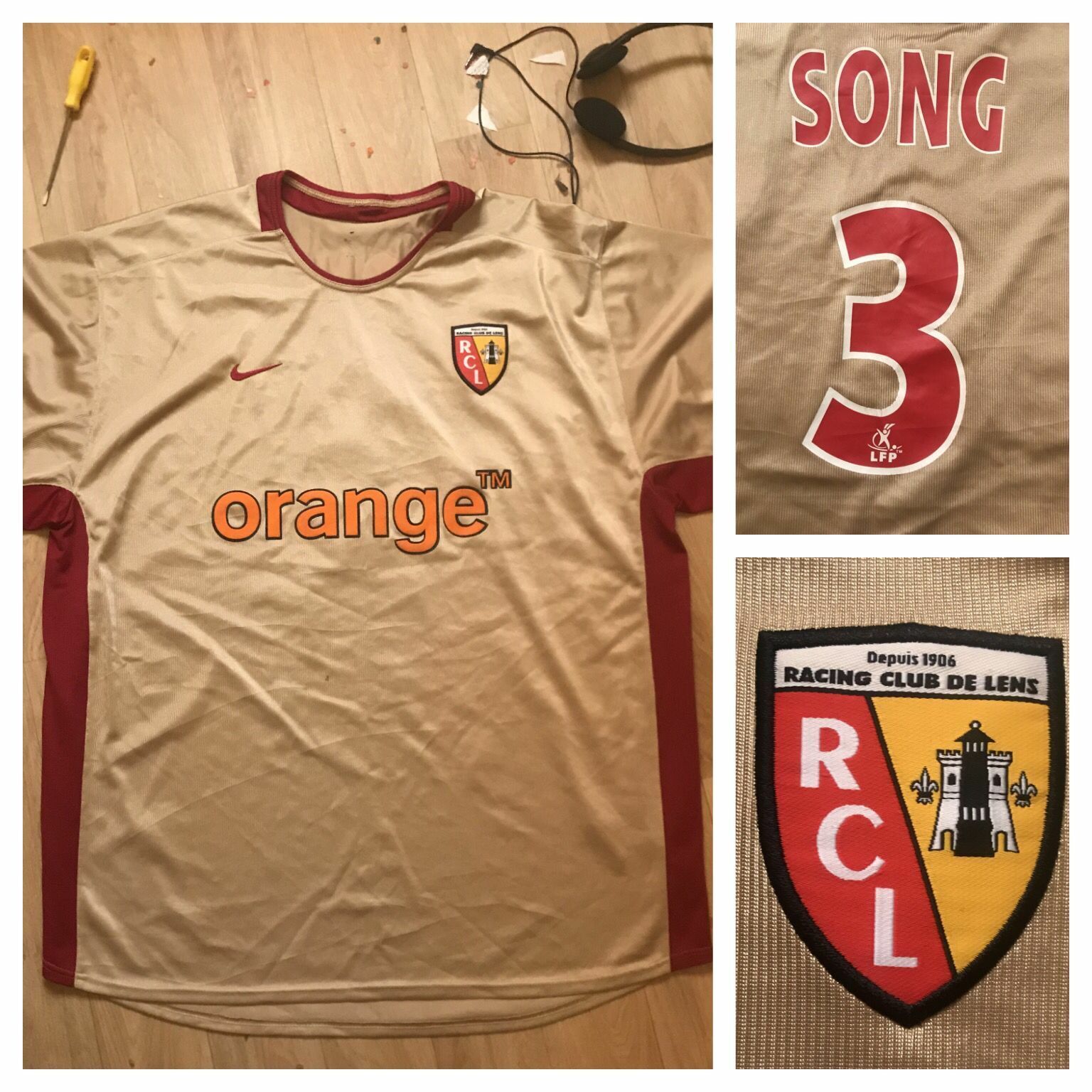 RC lens football shirt 2002 2003 third SONG #3 VINTAGE RC lens football shirt 2002 2003 third SONG #3 VINTAGE