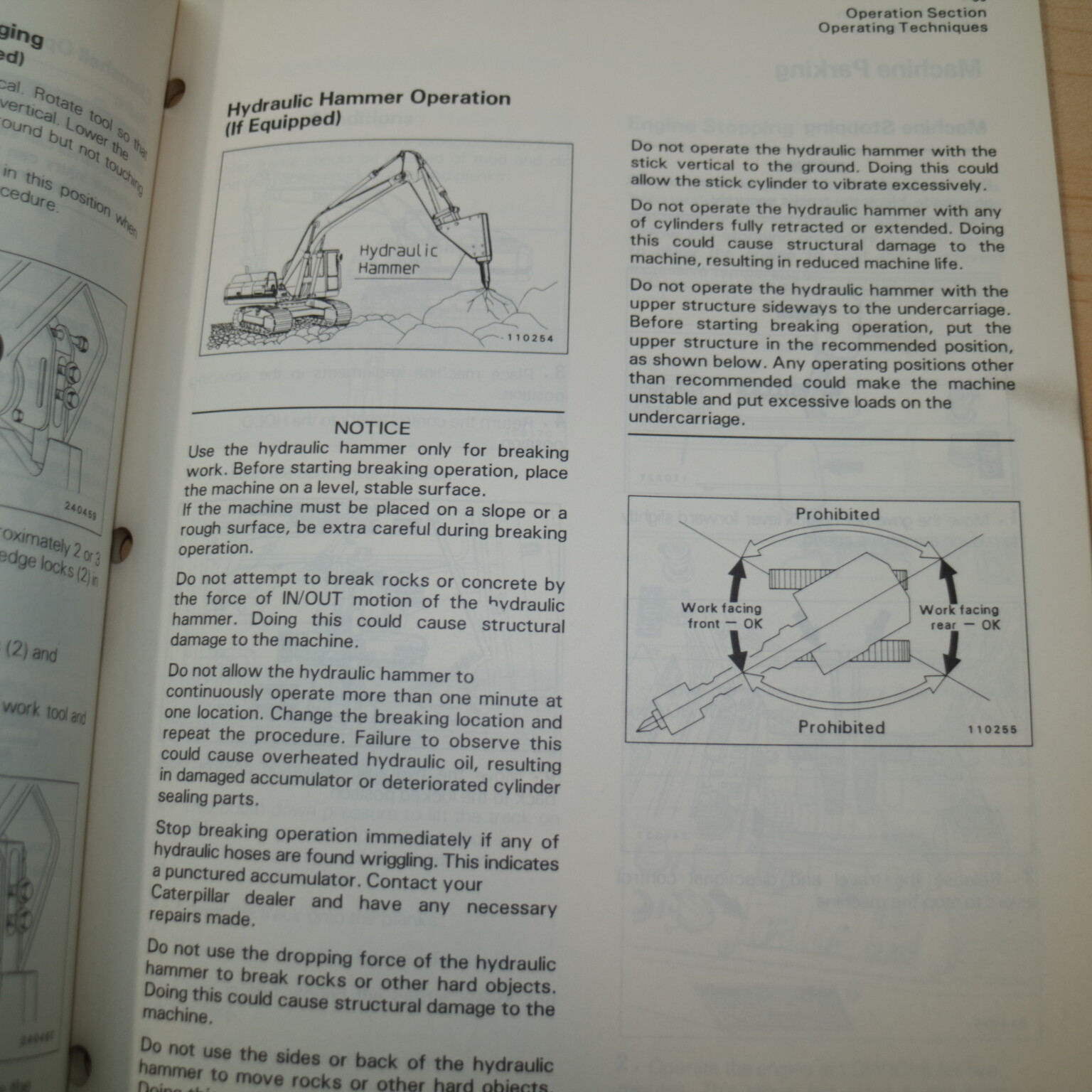 CAT Caterpillar E240B EL240B Crawler Excavator Owner Operator Operation Manual