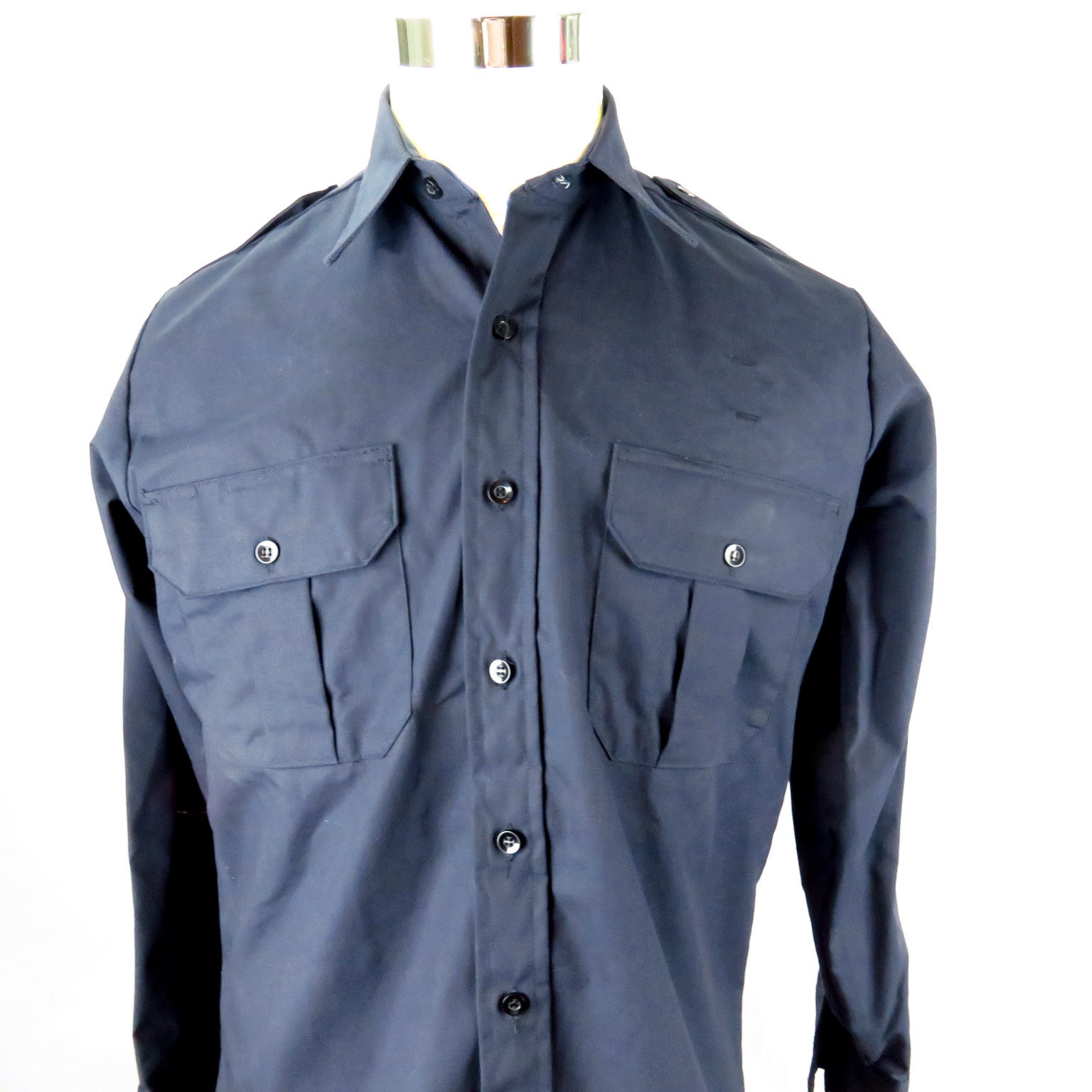 New Southeastern Shirt Code 1 Mens 15.5 32/33 Navy Blue Long Sleeve Uniform