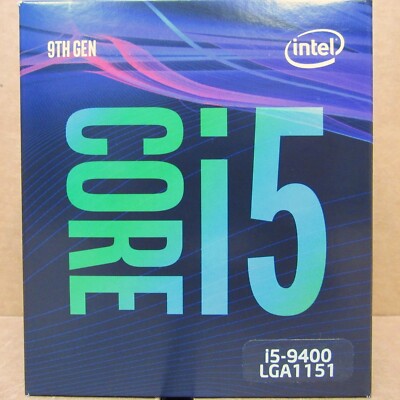 New Intel Core i5 9400 w/9th GEN (14nm) Architecture and 6 cores / 6 threads