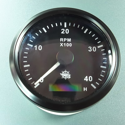 ELEKTRONISCHER DREHZAHLMESSER 4000UPM 85mm TACHOMETER 12 24V Stundenzähler