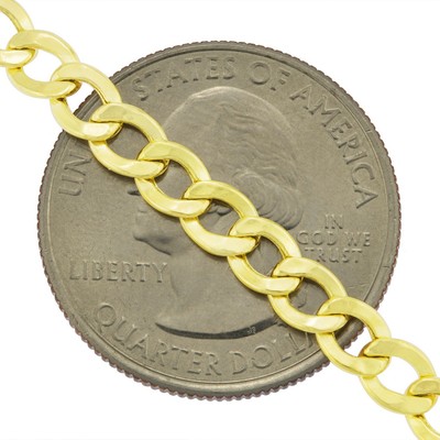 Pre-owned Nuragold 10k Yellow Gold 4.5mm Womens Curb Cuban Italian Link Chain Pendant Necklace 16"