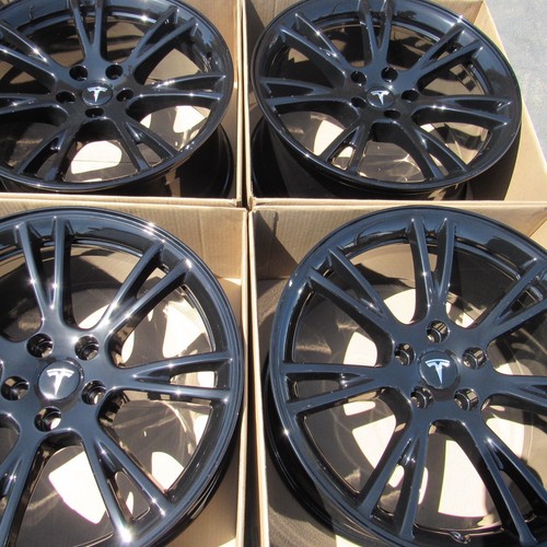 たてまえ　テスラ純正　モデルy ジェミニダーク　19インチ　外し品　2本 2023 Tesla Model Y Factory 19 Wheels Rims OEM Gloss Black