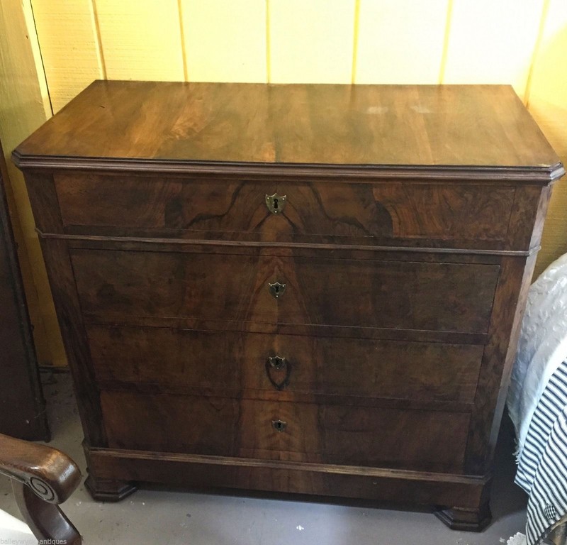 Antique Louis Philippe Chest Of Drawers Dresser Commode Ebay