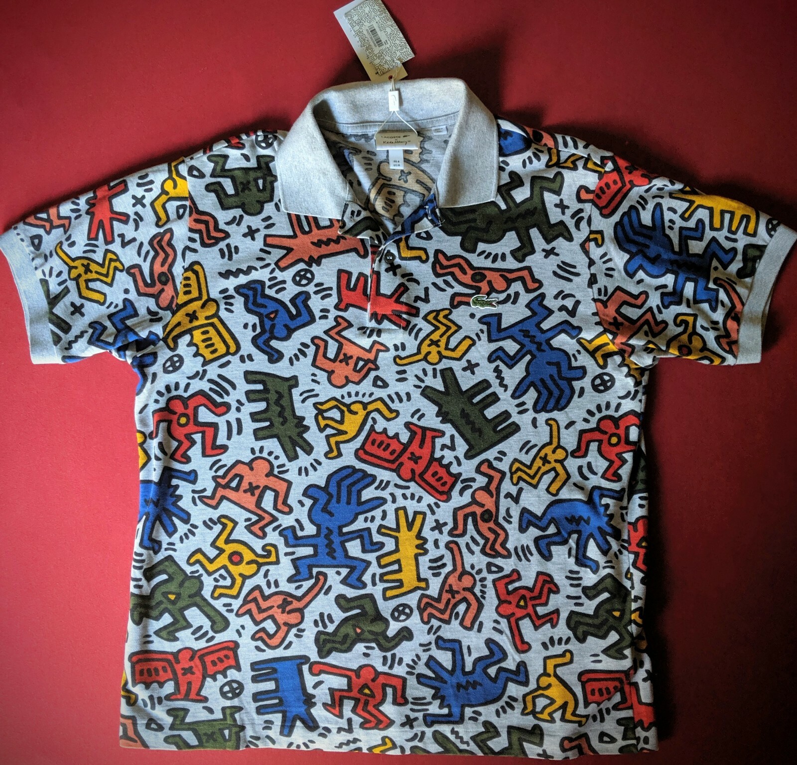 NWT Lacoste x KEITH HARING Mens Allover Figures Special NWT Lacoste x KEITH HARING Mens Allover Figures Special