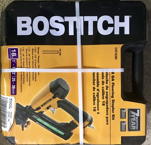 BOSTITCH EHF1838K Engineered Hardwood Flooring Stapler, Black