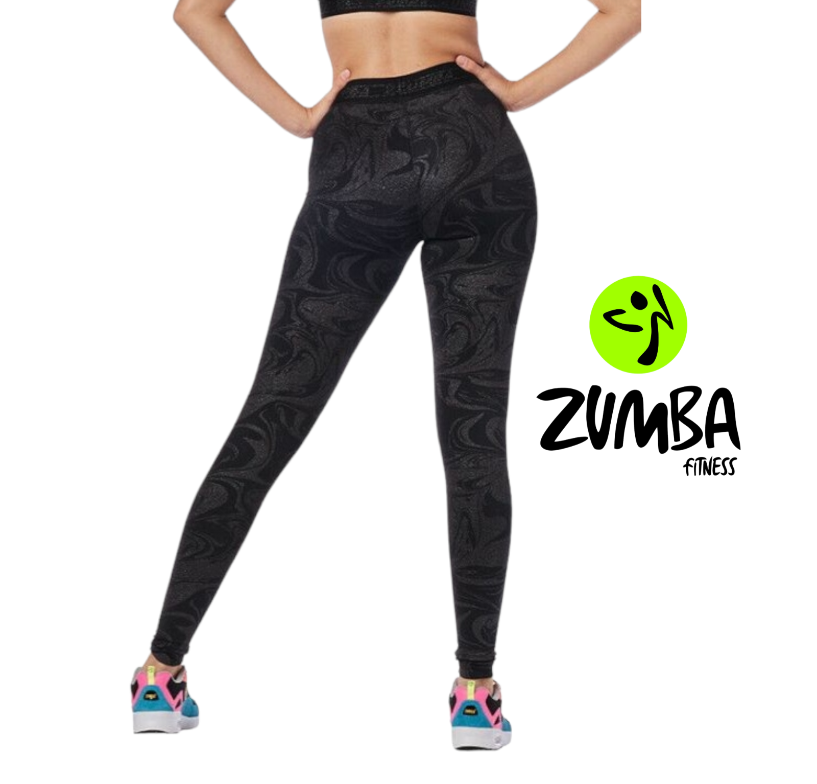 新作♪ズンバ Zumba Power Long Leggings - Bold Black NWT!! Zumba Fitness Power Long Leggings Size XL Black +