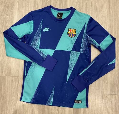 Kids Nike Barcelona Long Sleeve Pre-Match Top Cabana & Deep Royal