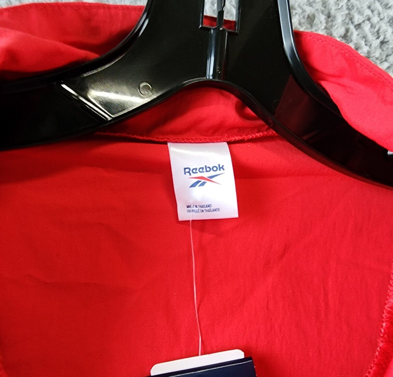 Reebok Retro Colorblocked Quarter-Zip Popover Men's L Vector Red Kangaroo Pocket - Picture 6 of 16