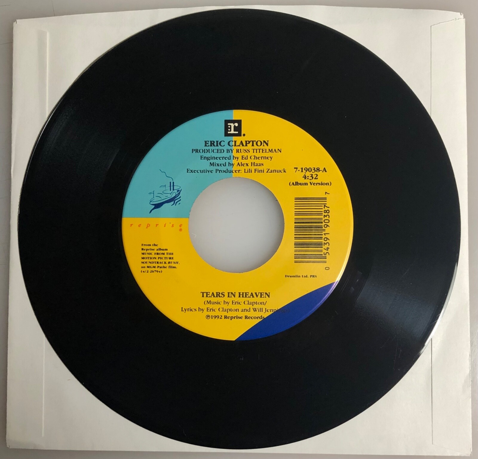 Eric Clapton / Tears In Heaven / 1992 US Reprise 45 rpm