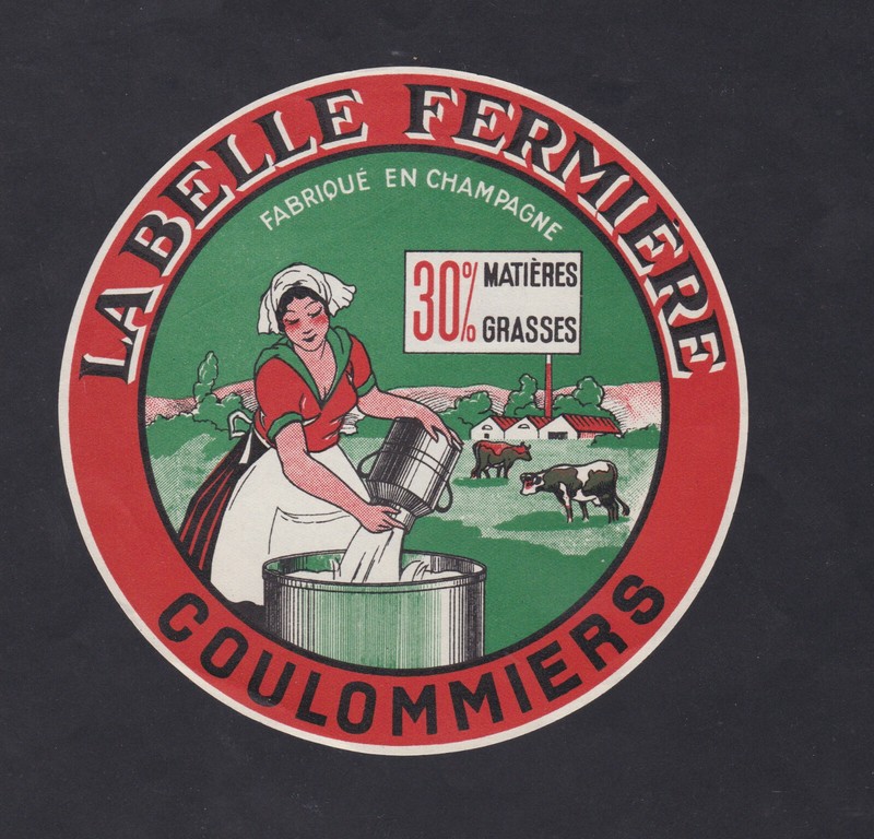 Ancienne   Ã©Tiquette  Fromage France Bn119605 Coulommiers La Belle FermiÃ¨Re 