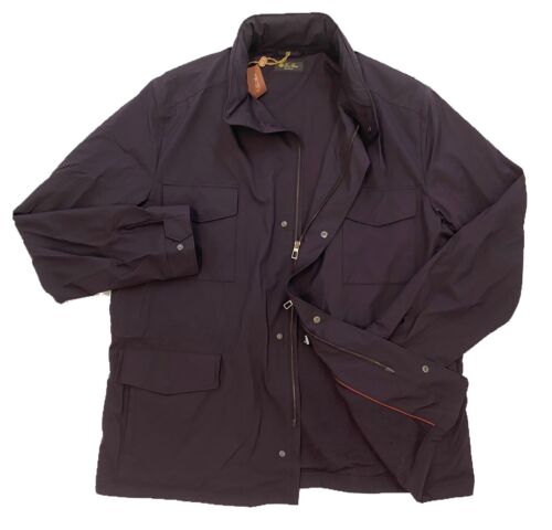 Pre-owned Loro Piana $3,000  Purple Traveller Windmate Jacket Size Xxxl Eu 58 Made In Italy