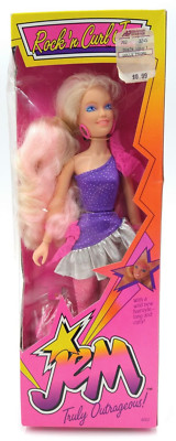 Vintage 1986 ROCK 'N CURL JEM Doll Jem and the Holograms Hasbro 4002 NIB