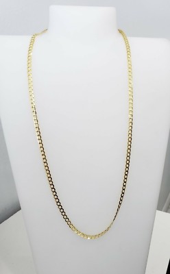 Pre-owned Miami Cuban Real 10k Mens 2.5mm Yellow Gold  Chain Necklace 20 Inch Unisex