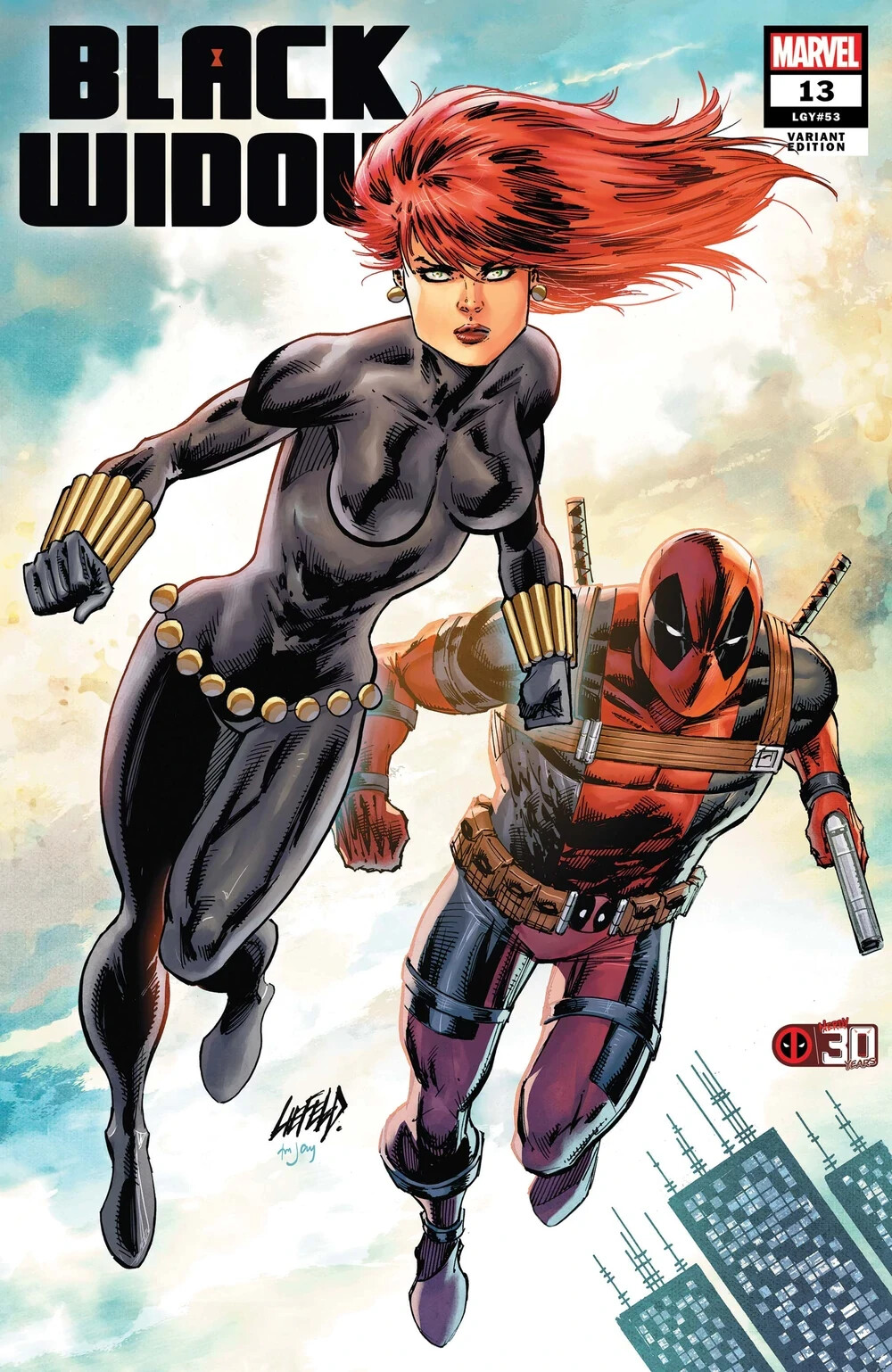 BLACK WIDOW #13 Rob Liefeld Deadpool Variant Cover Marvel