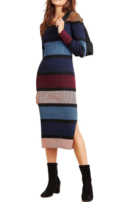Scoop neck deals sweater dress