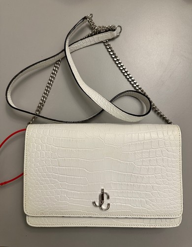 ショルダーバッグ・ポシェット JIMMY CHOO JC FLAP CROC EMBOSSED CALF CHAIN POCHETTE JIMMY CHOO JC FLAP CROC EMBOSSED CALF CHAIN POCHETTE