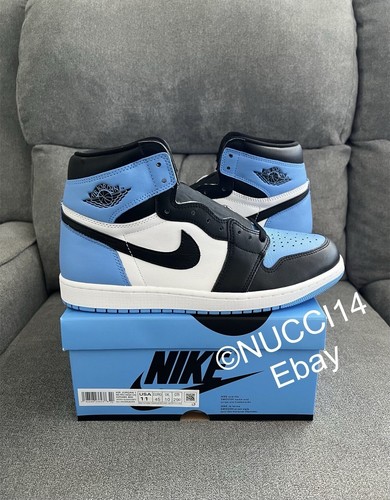 Size 11 - Nike Air Jordan 1 Retro High OG UNC Toe Blue with