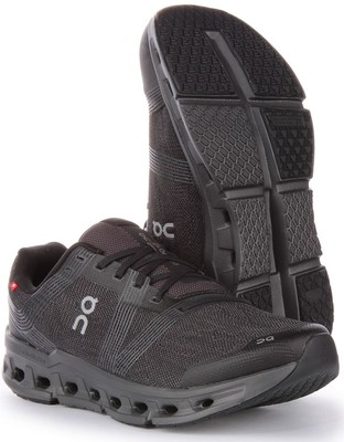 Pre-owned On Running Cloudgo Women Sneakers Black Grey Size Us 5 - 11