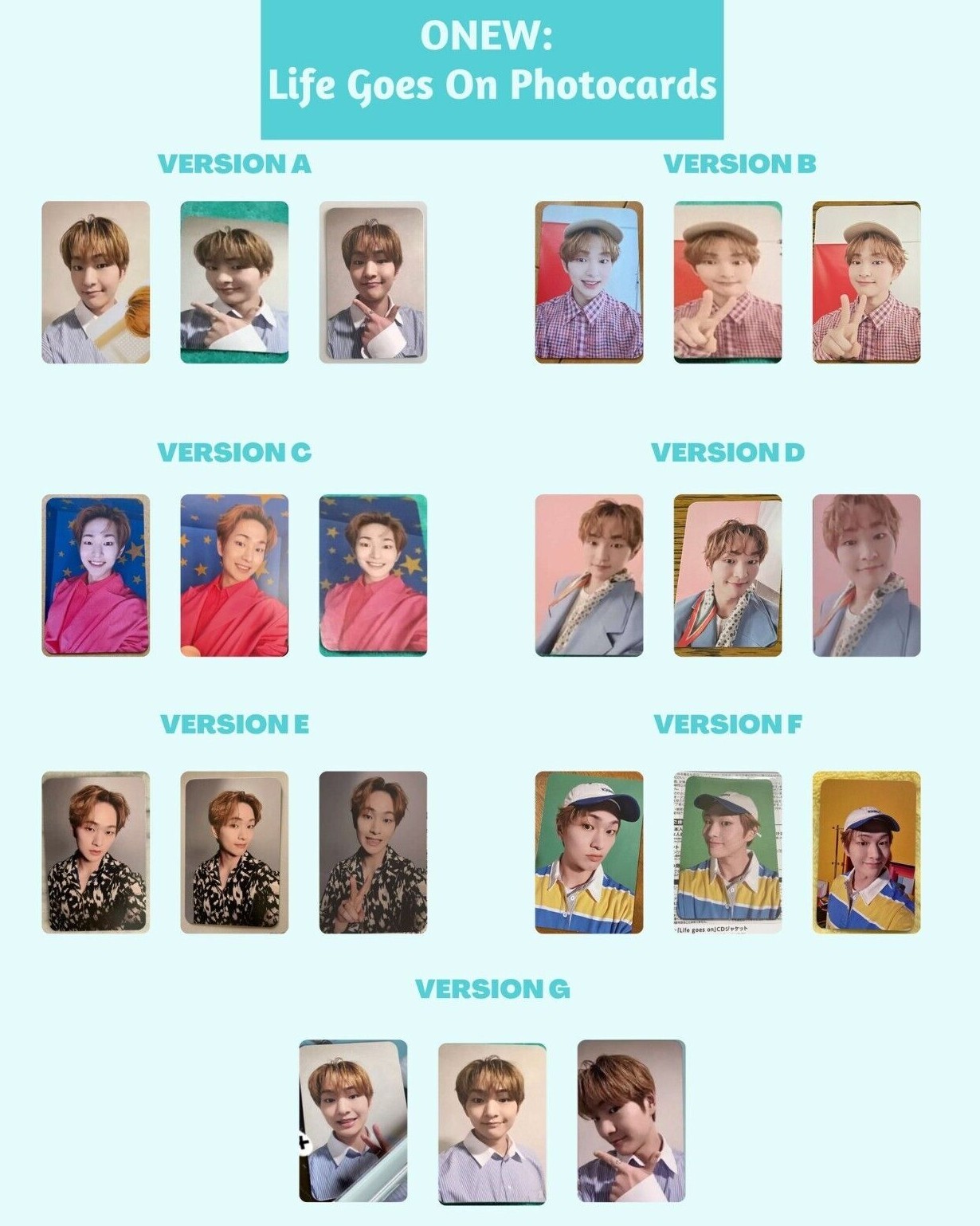 ONEW 「Life goes on」全6種 トレカ付き