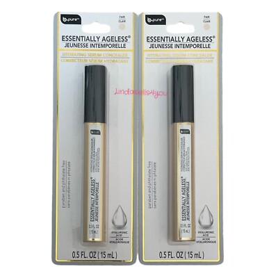 B.Pure Essentially Ageless Hydrating Serum Concealer FAIR SET OF 2 New Sealed