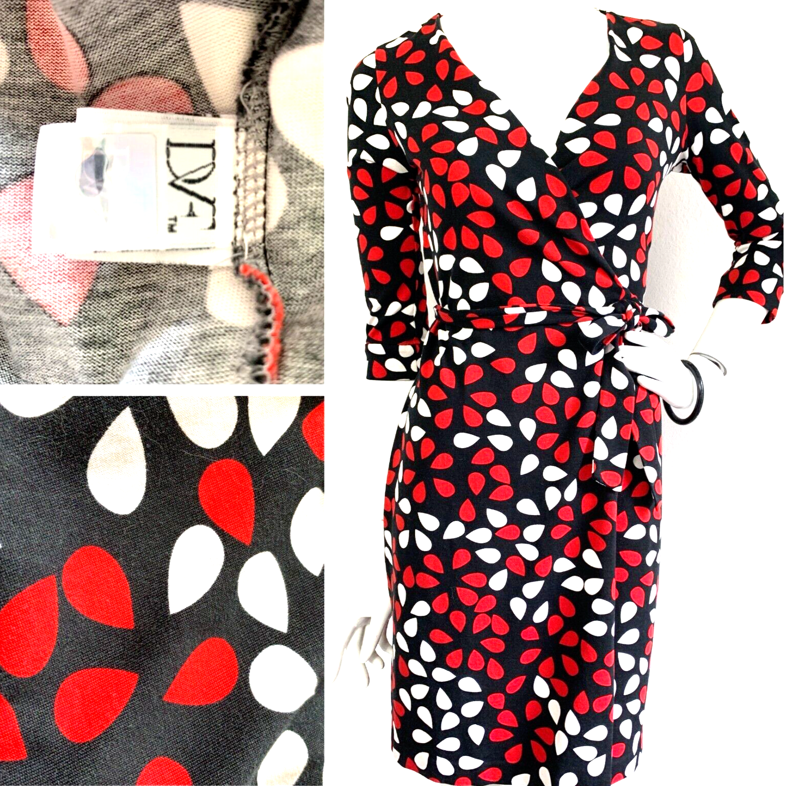 Diane von Furstenberg DVF New Julian Wrap Dress Two Cotton Diane von Furstenberg DVF New Julian Wrap Dress Two Cotton