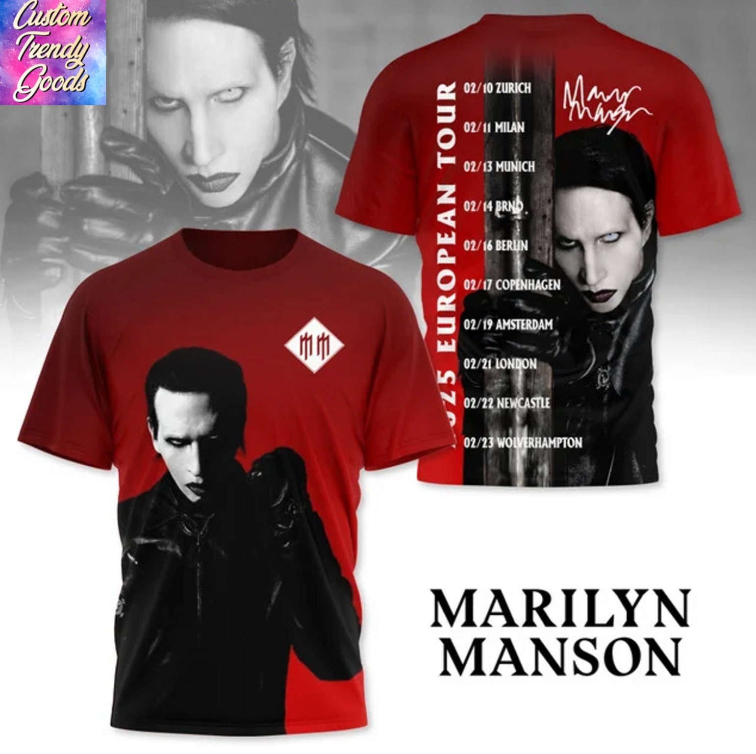 MARILYN MANSON 2016 WORLD TOUR Tシャツ L MARILYN MANSON 2016 WORLD TOUR Tシャツ L MARILYN MANSON 2016