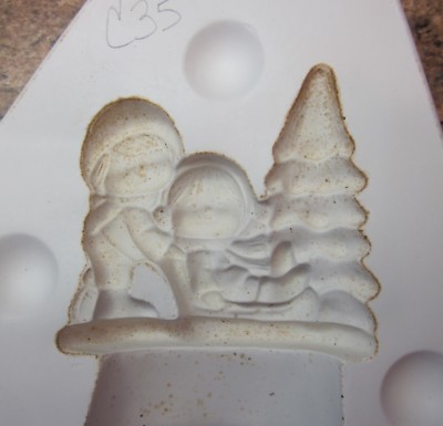 McNees #M859 Christmas Nel & Harold Ornament Ceramic Mold (C35)