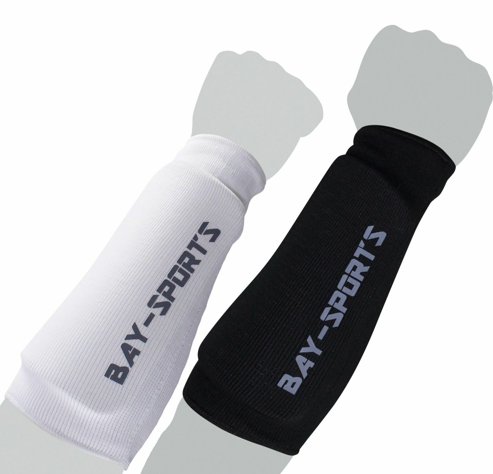 BAY® Unterarmschutz Unterarmschoner gepolstert Armschutz Stoff Kampfsport Budo