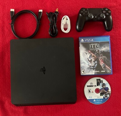 Sony PS4 PlayStation 4 Slim 500GB Console Bundle W Wireless Controller & 2 Games