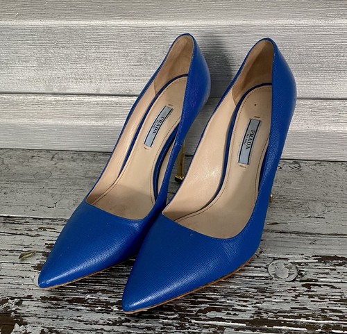 ✨MANY PRADA ROGO MARK✨ POINTED TOE EU37 PRADA Spazzolato Triangle Logo Pointed Toe 55mm Mules 37.5