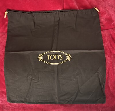 Tod s Drawstring Top DustBag Brown Travel Storage Cover Large 19  X 19 