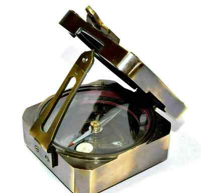 1917 BRUNTON COMPASS VINTAGE ANTIQUE COMPASS SOLID BRASS KELVIN & HUGHES GIFT