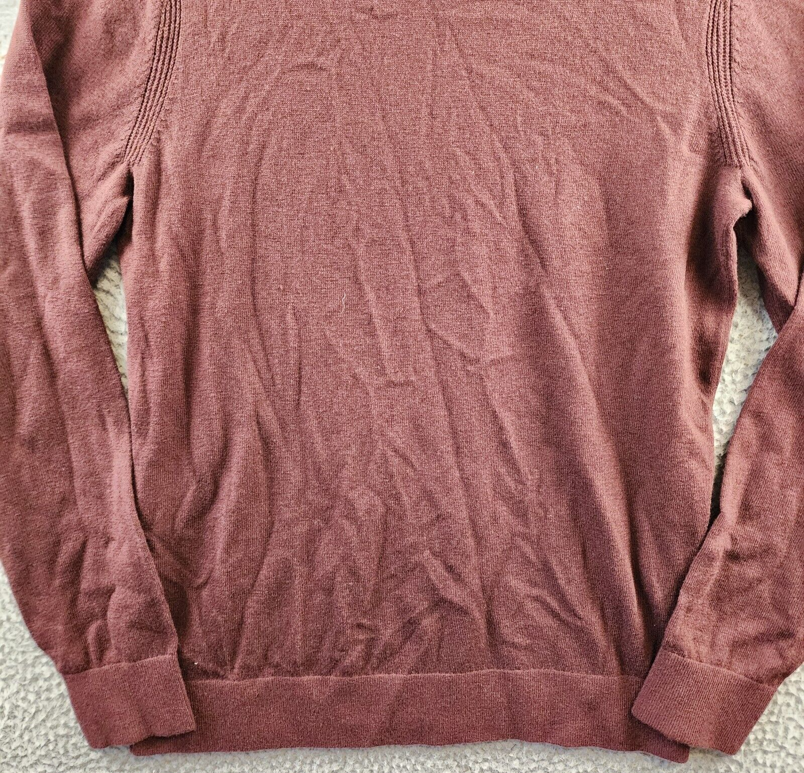 THEORY Riland Harman Merino Wool Blend Pullover Sweater Men's M Chianti Crewneck - Picture 14 of 14