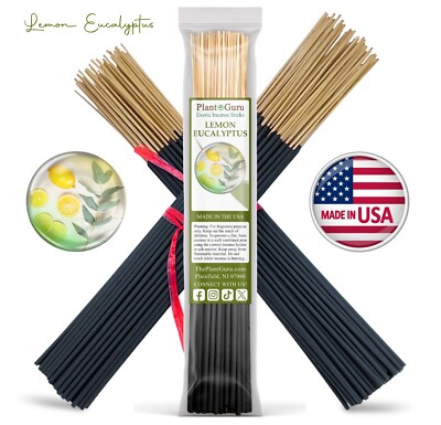 LEMON EUCALYPTUS Incense Sticks 11'' Bulk Pack Wholesale Hand Dipped Lot