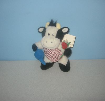 Older 8'' RUSS ''Tip Toe'' Tiptoe The Plush w/ Love Flower Watering Can & Apron