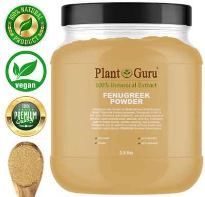 Fenugreek Seed Powder 2.5 lbs. Jar Ground Methi Trigonella Foenum Graecum Bulk