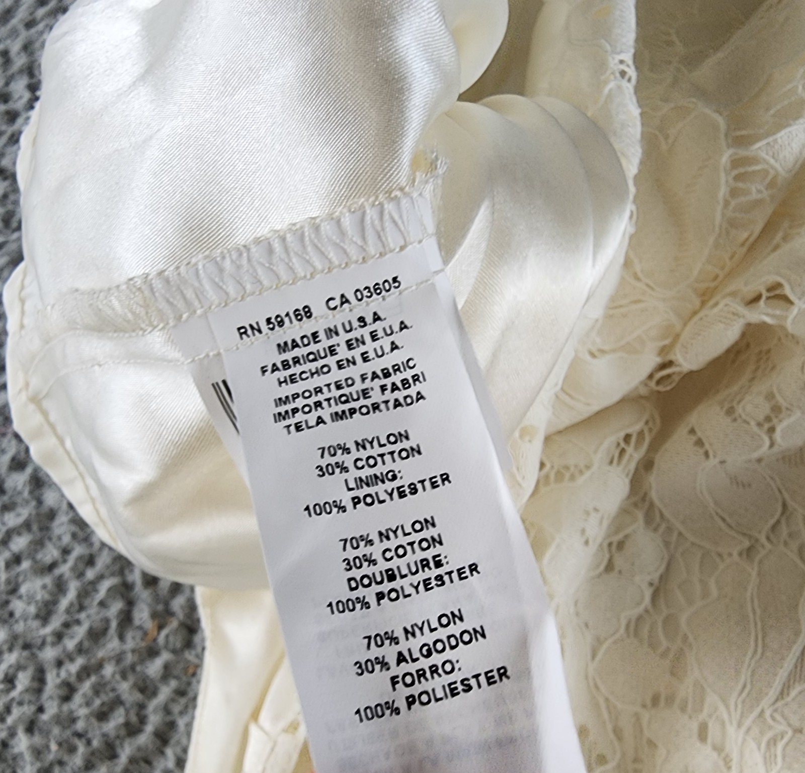 Karen Kane Sleeveless Lace Top Women's Small Cream Back Zip Closure - Picture 11 of 14